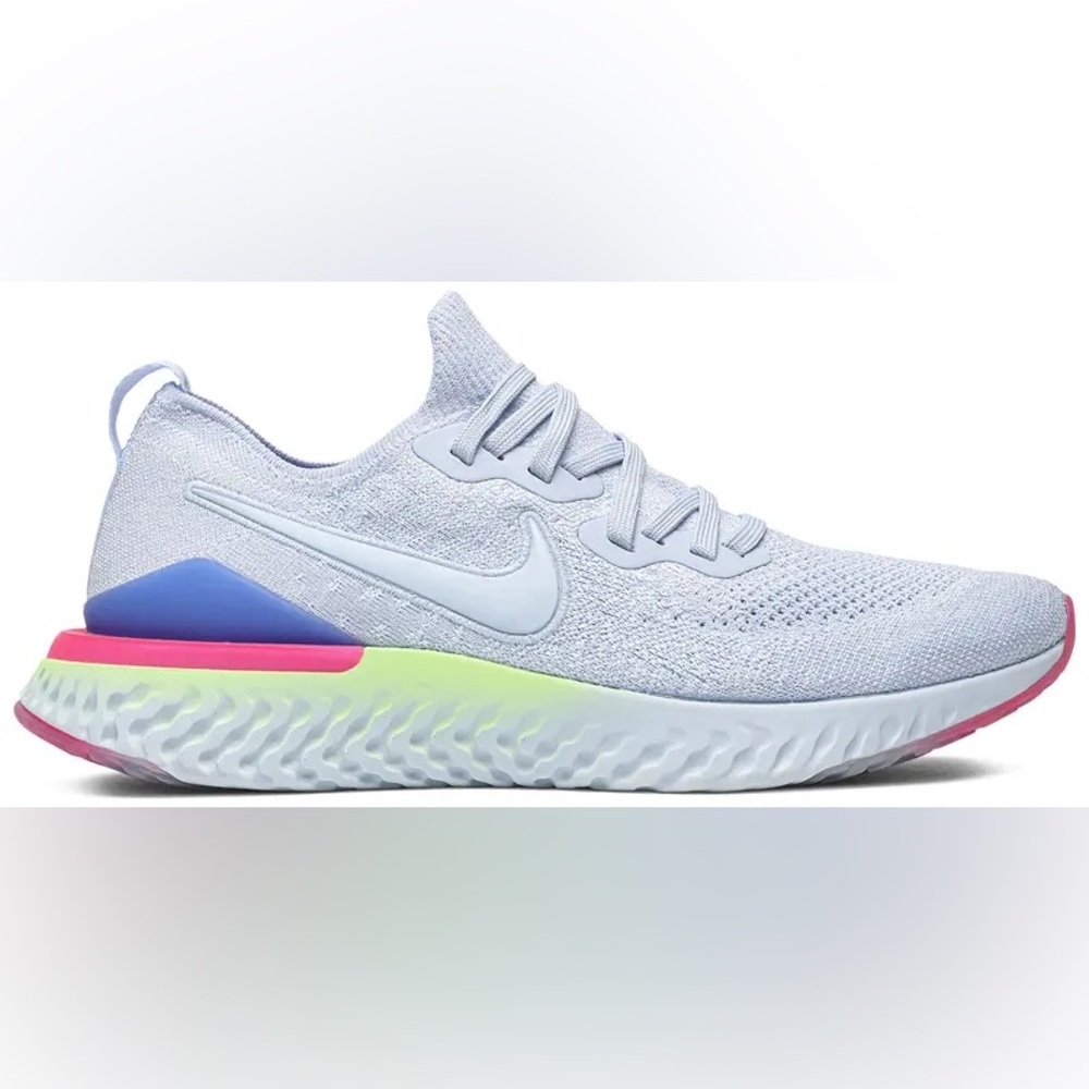 Size 8 - Nike Epic React Flyknit 2 8-bit - 'Hydro Blue' - Women's 8